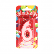 Свеча цифра "6"